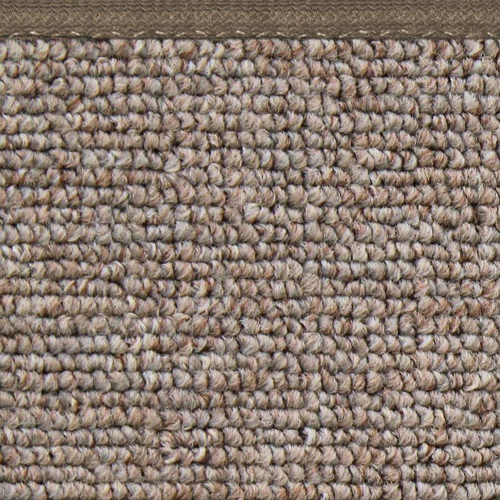 Attachable Rug for Stair Landings, Pebble Beige Contemporary Stair