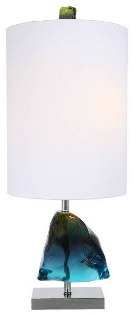 Van Teal 450472 Nature's Splendor 1 Light Azure Gem Table Lamp in Chrome