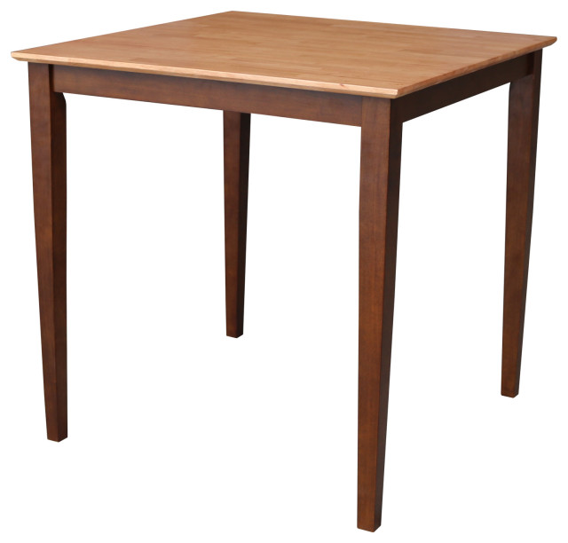 Solid Wood Top Table Transitional Dining Tables by International
