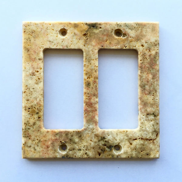 100 Authentic Real Travertine Switch Wall Plates Covers Honed (Matte