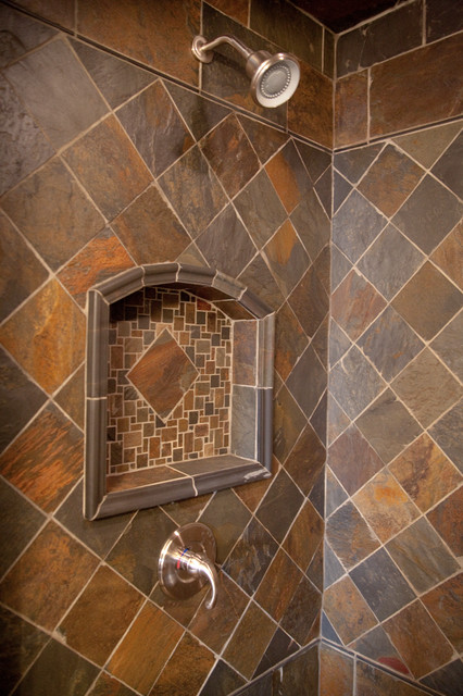 Custom Slate Bathroom contemporain