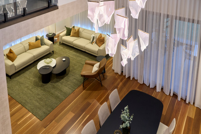 Luxe Earthy Tones moderne-dagligstue