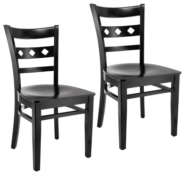 Fully Assembled Diamond Back Side Chair Transitional Dining Chairs