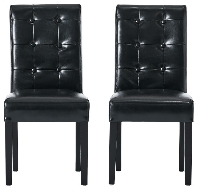 Gdf Studio Gillian Leather Dining Chair, Set Of 2 - Transitional 