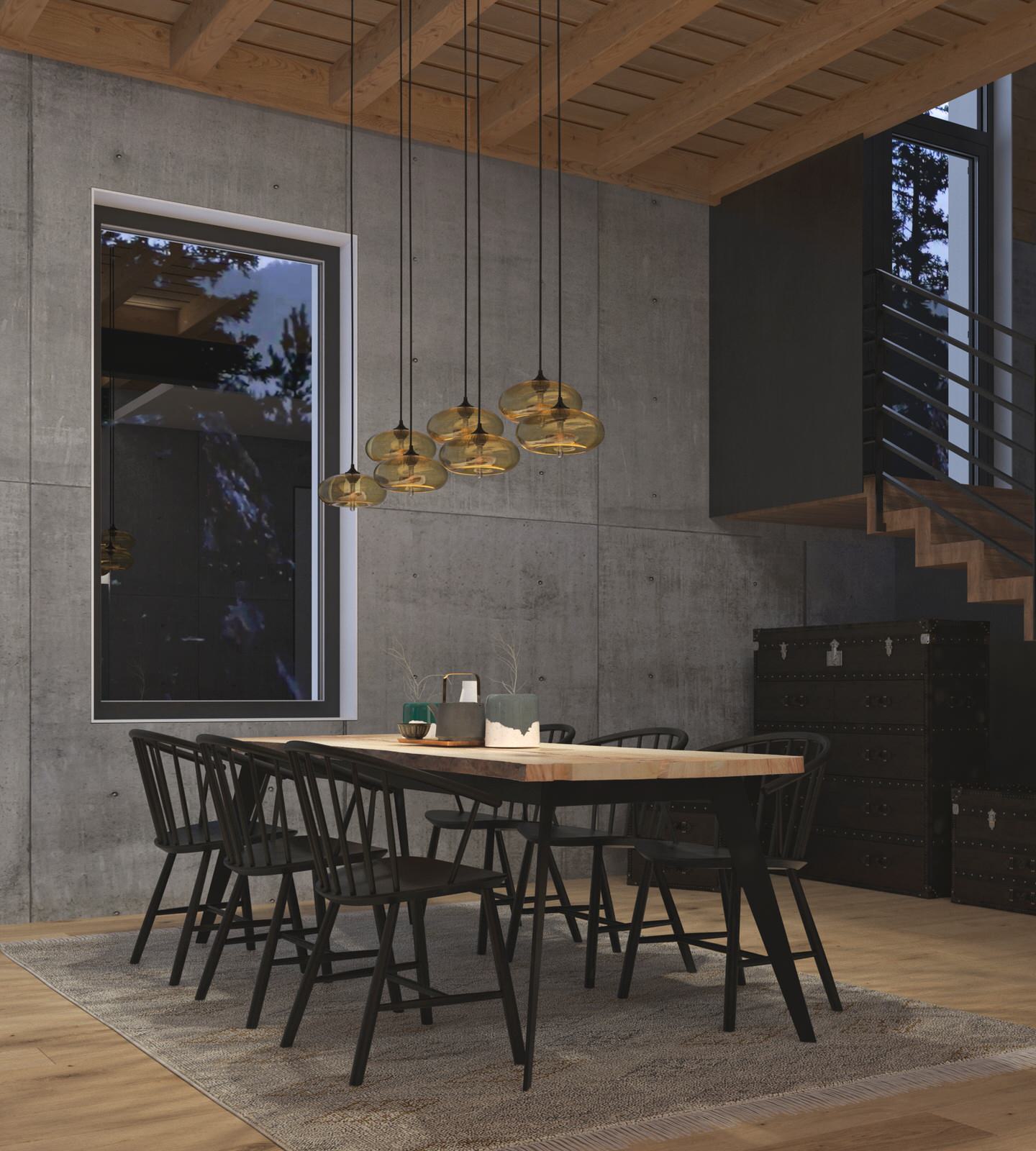 Дизайн-проект интерьера загородного дома (из бруса)