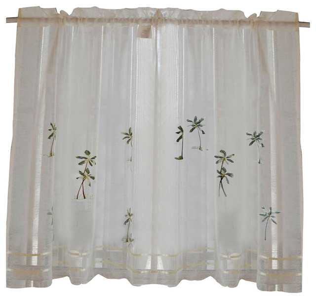 Sweet Embroidered Kitchen Curtain Coffee Screens 03 Tropical