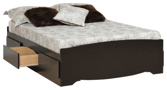 Prepac Black Full Mate S Platform Storage Bed With 6 Drawer