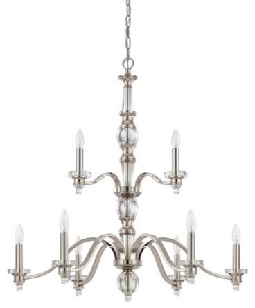 Jeremiah Lighting Lau 9 Light Chandelier Polished Nickel Jeremiah Lighting Lau 9 Light Chandelier Polished Nickel