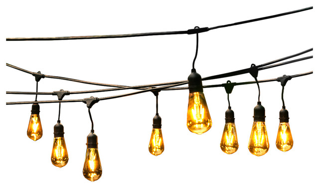 48 Oversized Edison Light Bulbs Black And Gold All Weather Led 48 Oversized Edison Light Bulbs Black And Gold All Weather Led String