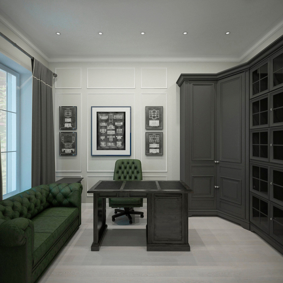 Современная классика - первый этаж коттеджа