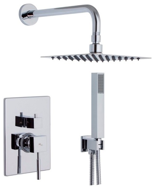 MZ Tetra Single Lever Ceramic Shower Rough-In With Hand Shower, Chrome