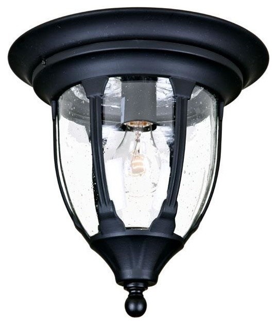 Joshua Marshal One Light Black C Outdoor Flush Mount View In One Light Matte Black Outdoor Flush Mount Traditional Ceiling