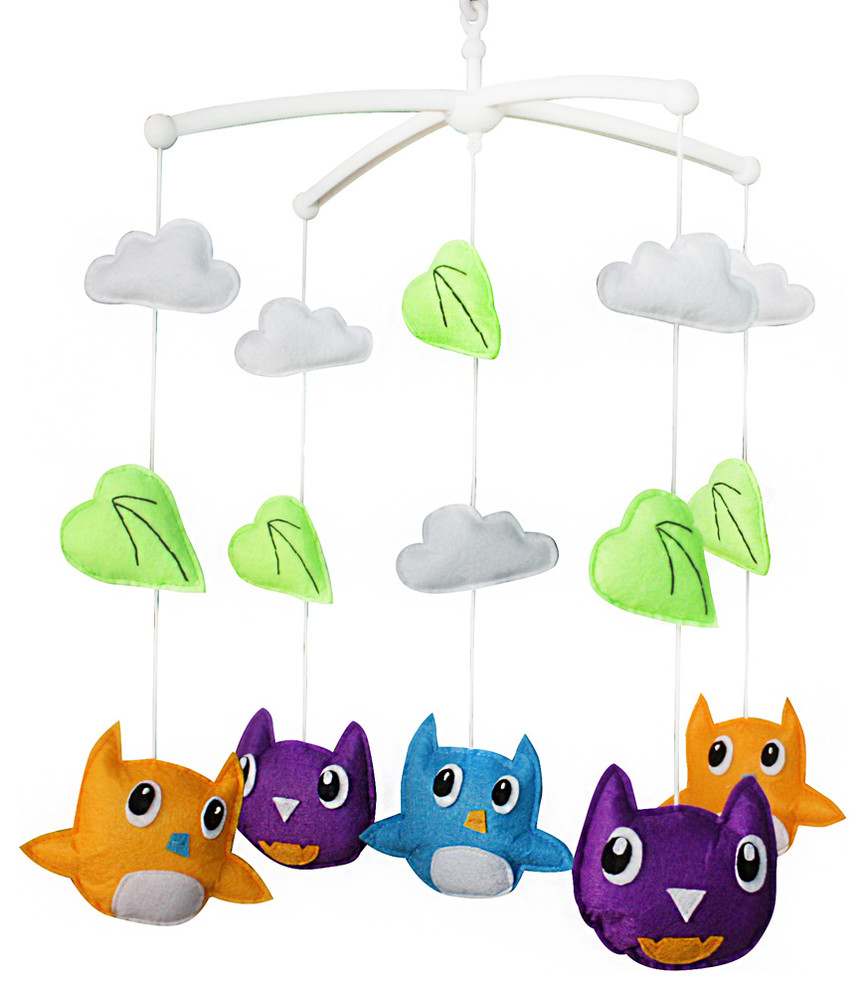 Baby Crib Musical Mobile Baby Funny Toys Owl Mobile For Crib