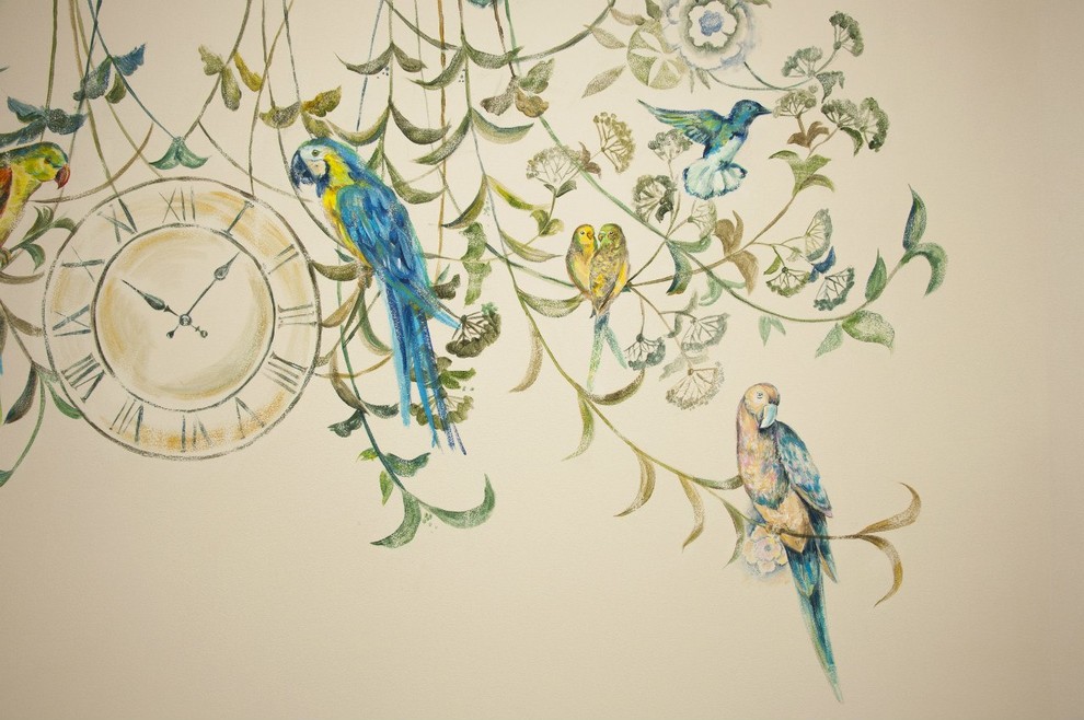 Роспись "Птички" в стиле прованс