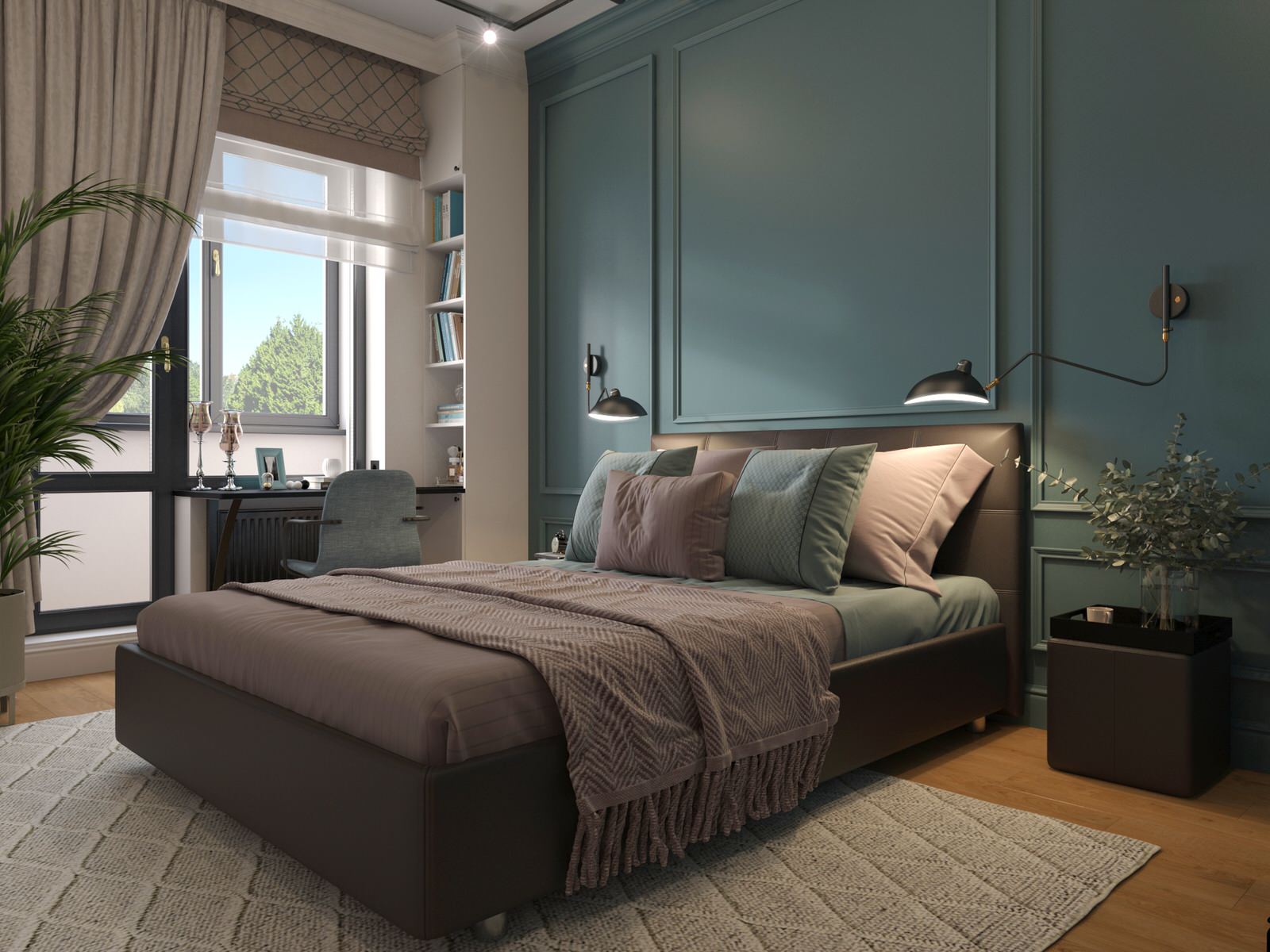 Спальня с лоджией на Травяной, Выборг