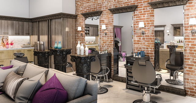 Upscale Beauty Salon Modern Gastetoilette Los Angeles Von Closet Factory