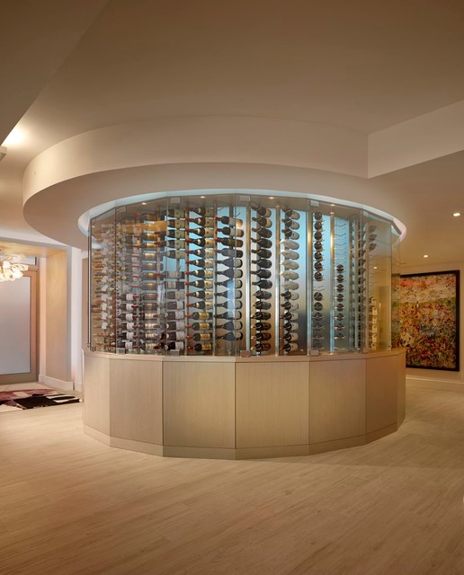 Ocean House Miami Contemporary Wine Cellar Miami by Interiors