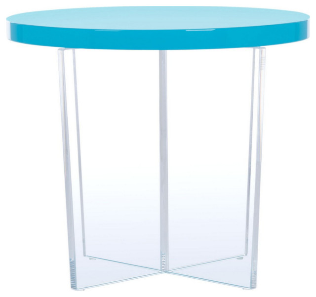Huck Acrylic Accent Table Turquoise