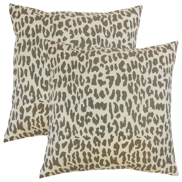 Ilandere Animal Print Throw Pillows Linen Set Of 2