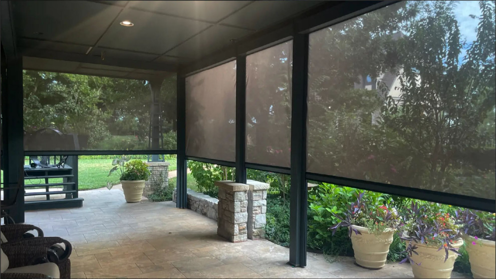 Motorized Shade Installations Indoor and Outdoor