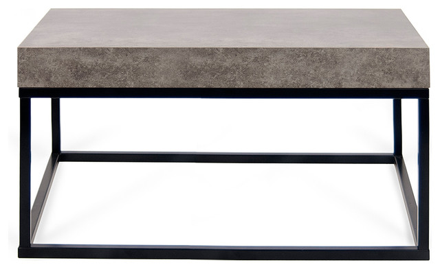 Tema Petra 30x30 Concrete Look Top Black Legs Coffee Table Tema Petra 30x30 Concrete Look Top Black Legs Coffee Table