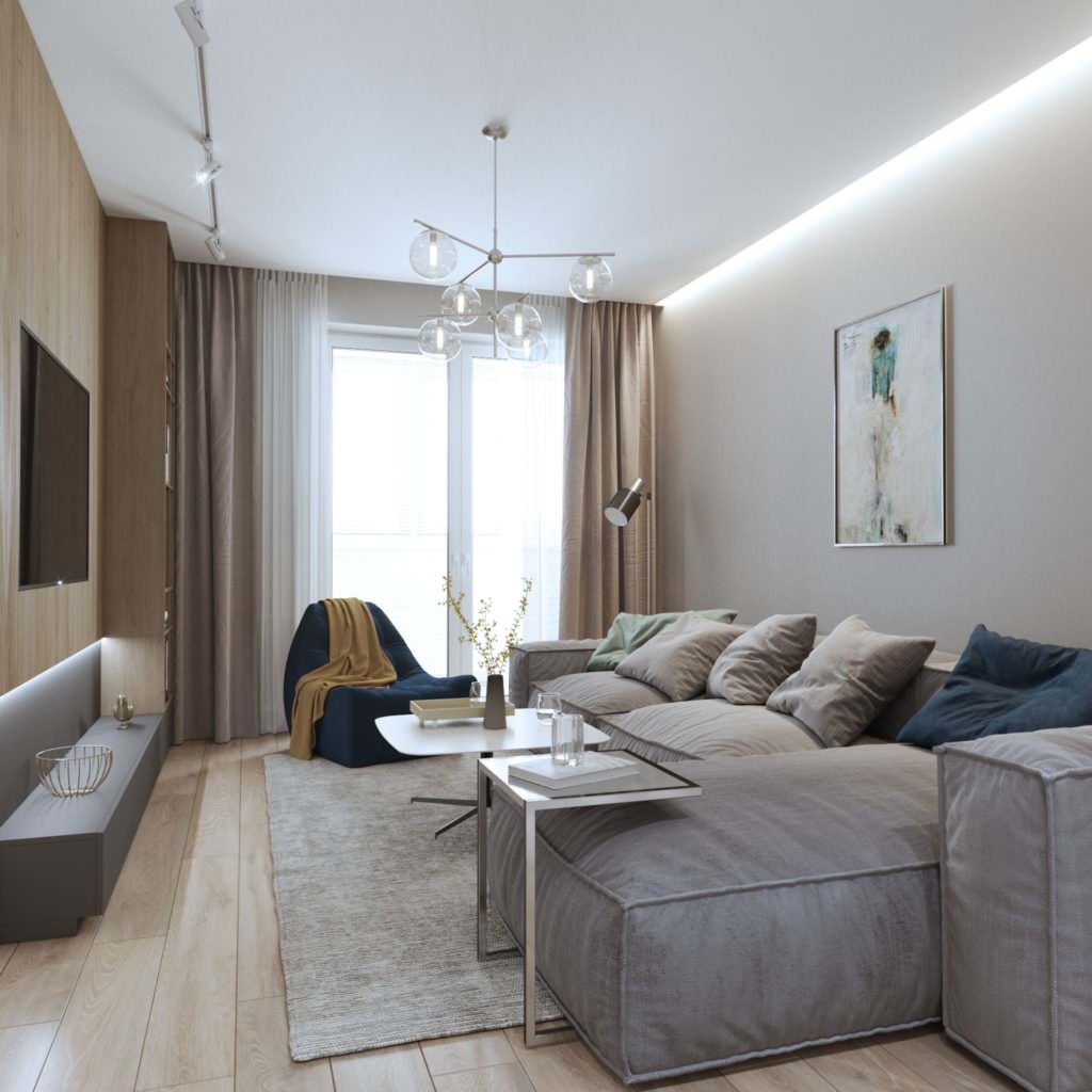 Дизайн-проект трехкомнатной квартиры для семьи из трех человек