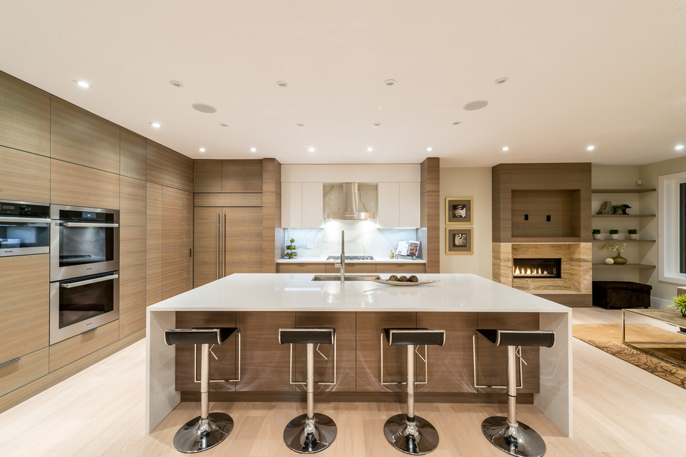 Example of a trendy kitchen design in Vancouver