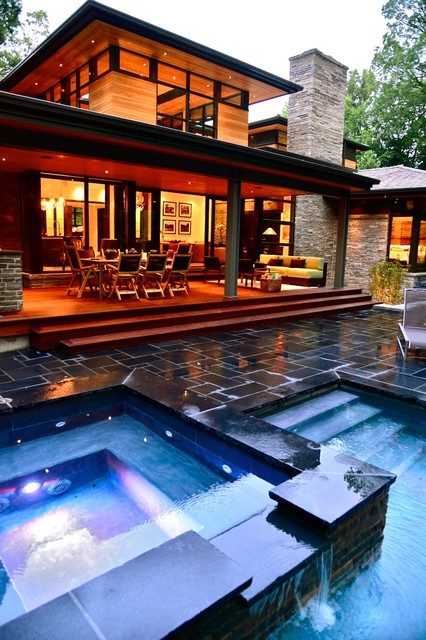 Mineola Magic! contemporaneo-piscina