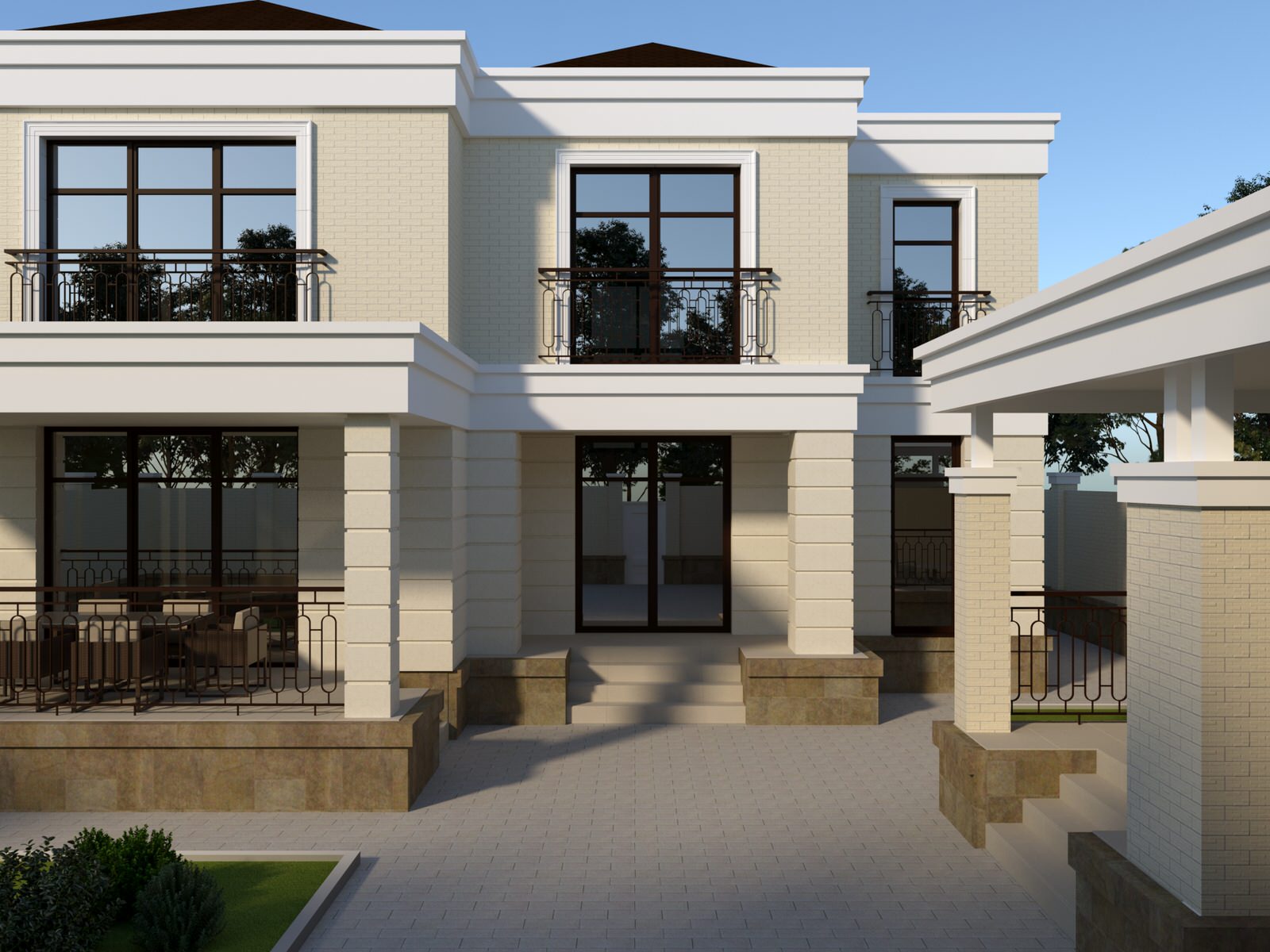 Индивидуальный жилой дом в стиле неоклассика