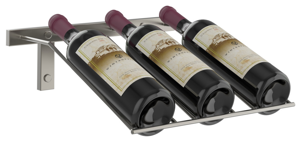 W Series Presentation Row (wall mounted metal wine rack), 3 Bottles (1 ...