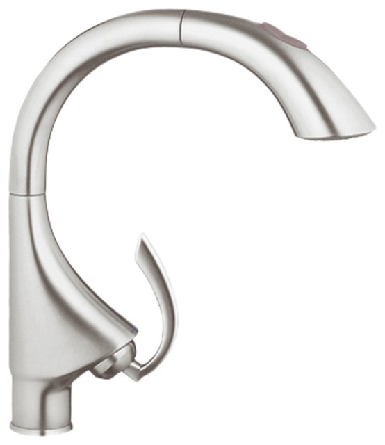 Grohe 32071DC0 Main Sink Dual Spray Pull, Out In Supersteel