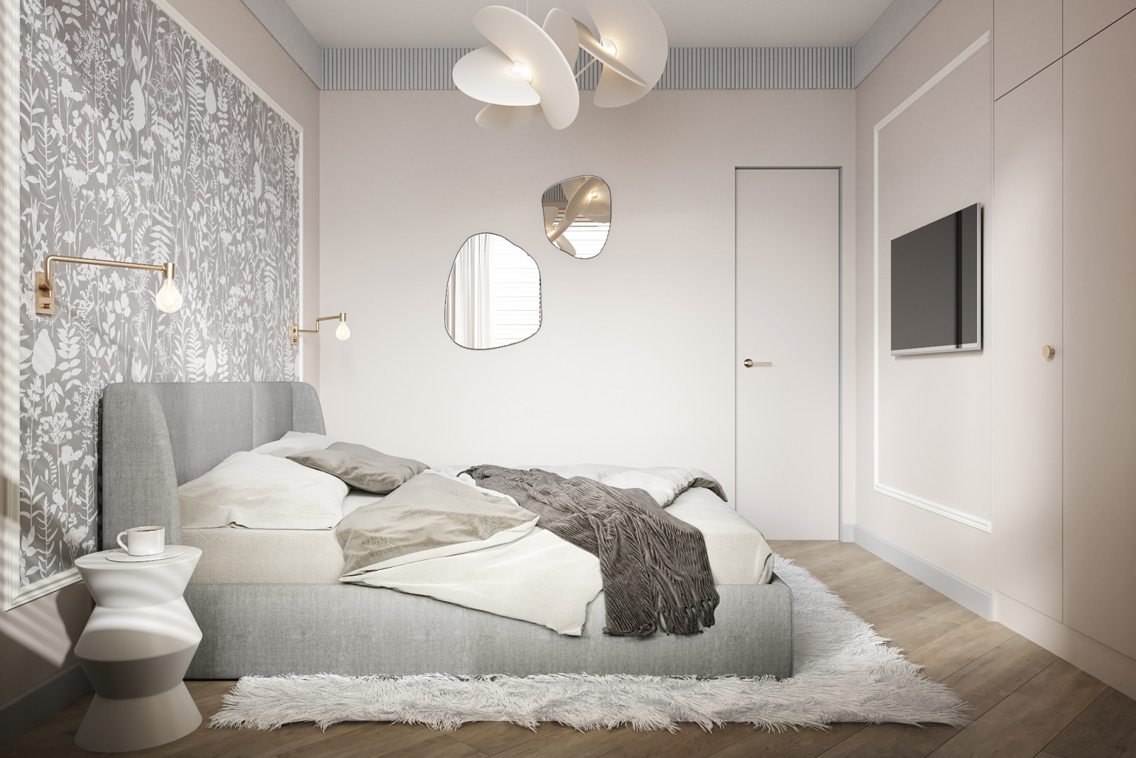 Визуализация однокомнатной квартиры 38 м2