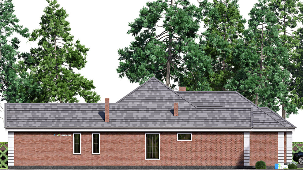 Проект одноэтажного дома 17х26м S289м2 F-16766