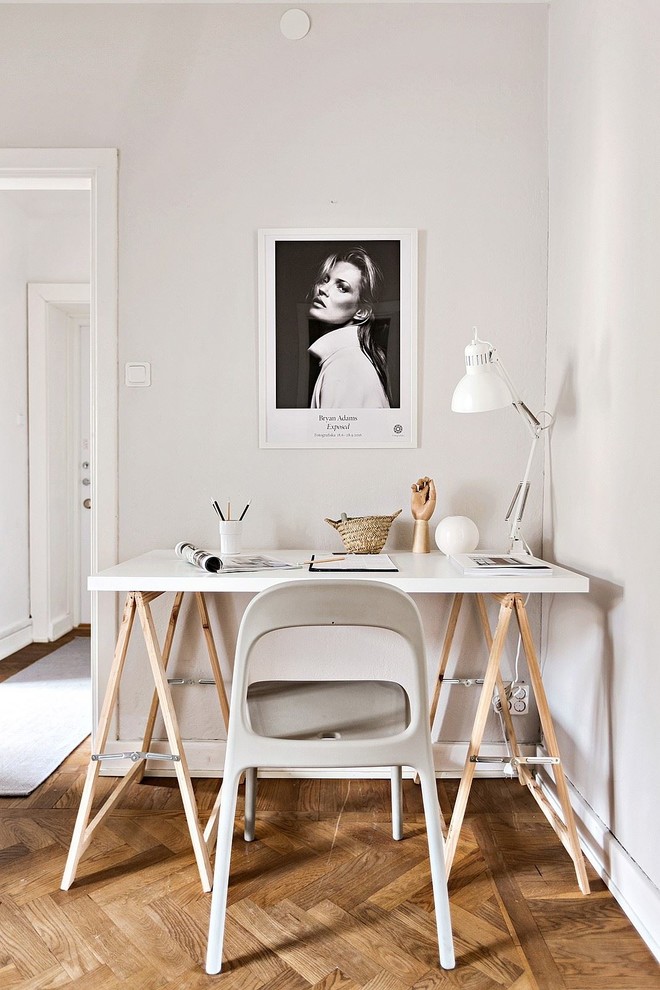 Photo of a scandinavian home office in Stockholm.