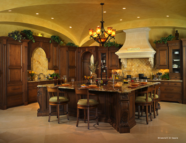 This is an example of a mediterranean kitchen in Miami.