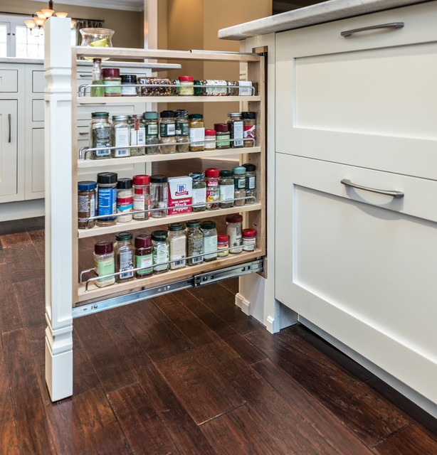 Island Spice Rack Pullout Transitional Kitchen Indianapolis by Adam Gibson Design