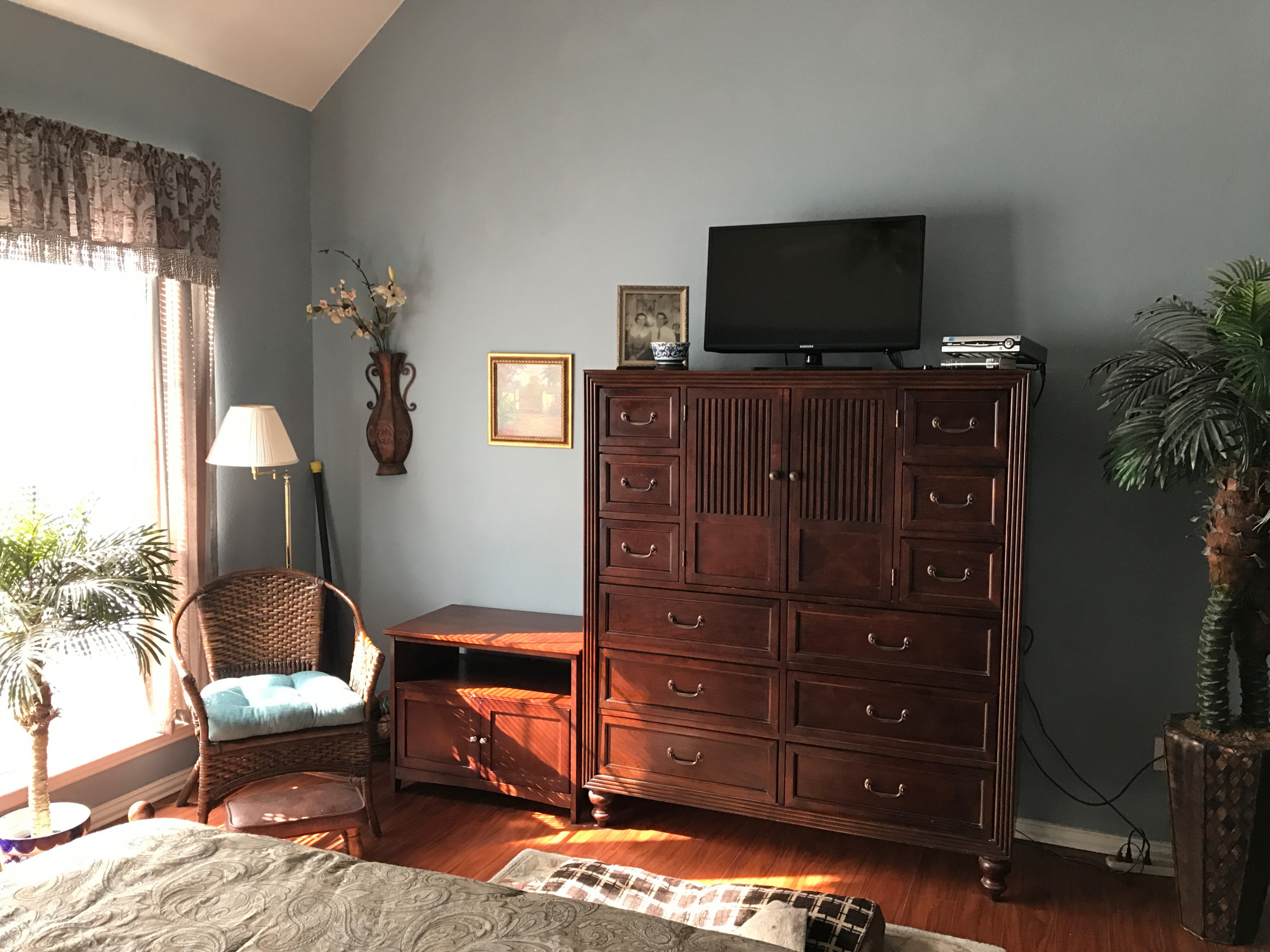 Soft Blue Master Bedroom Update (Before)