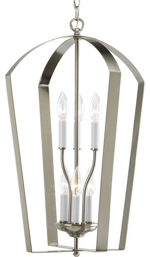 6Light Foyer Transitional Pendant Lighting by Progress Lighting