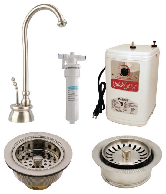 Single Handle Hot Water Dispenser, Tank, Filter, and Flanges Modern