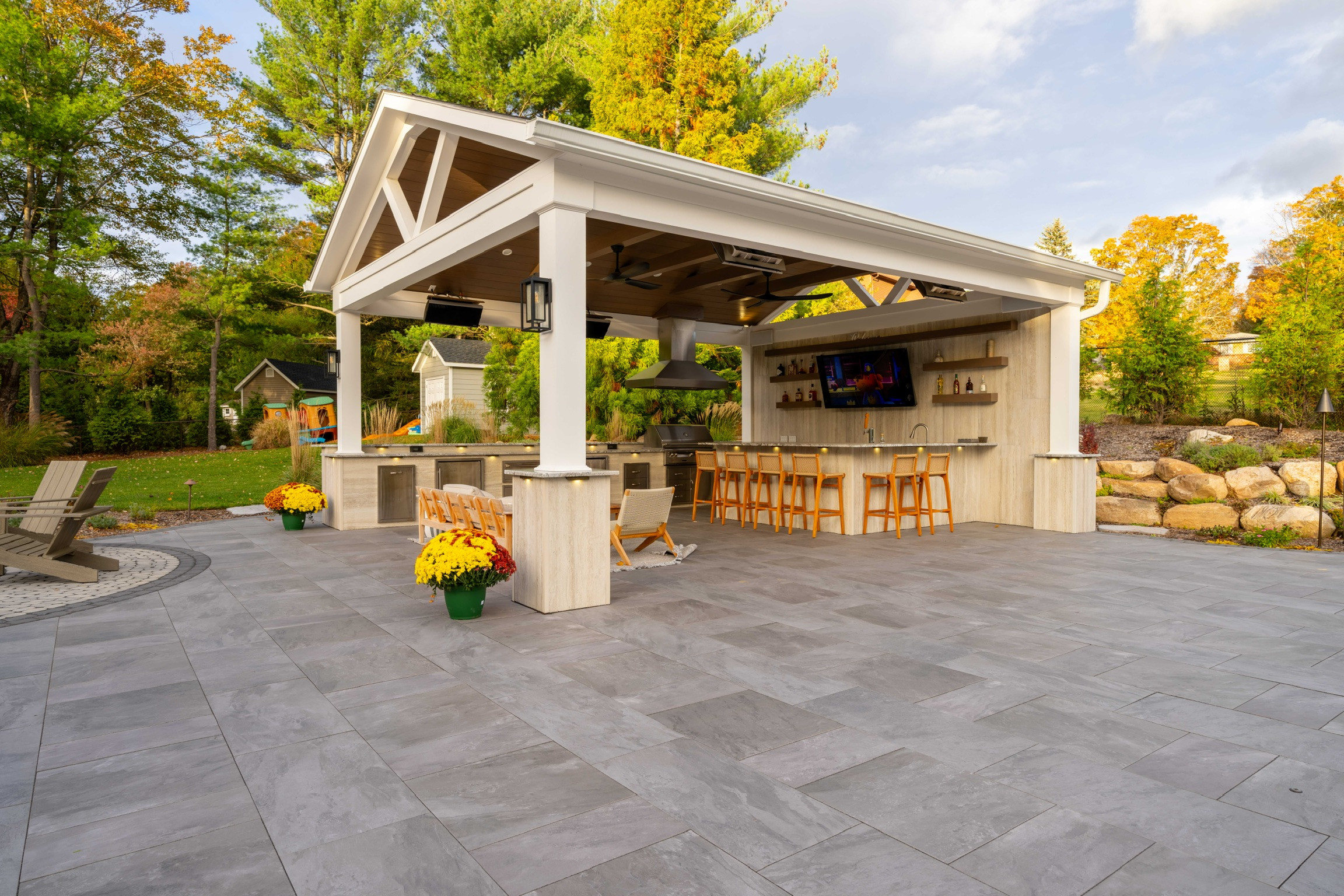 Porcelain Paradise with a Party Pavilian