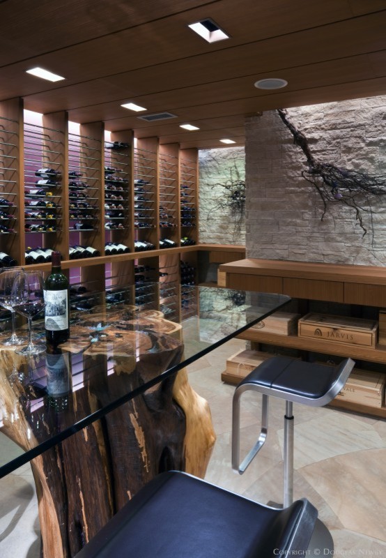 Inspiration for a modern wine cellar in Dallas.