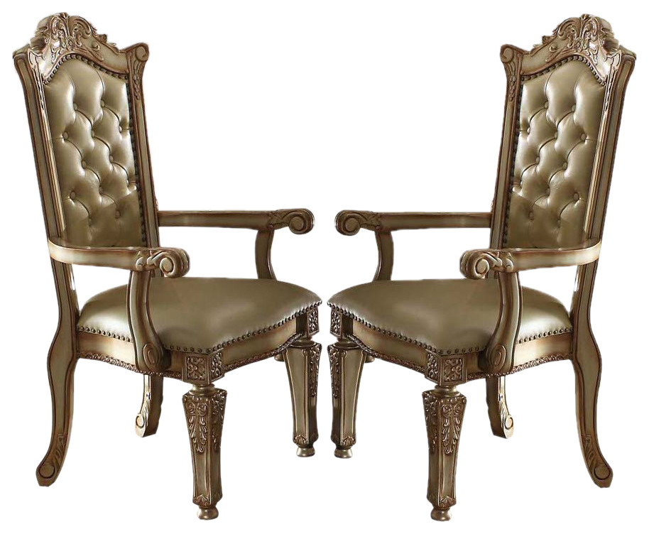 Emma Mason Signature Paragon Arm Chair (Set of 2) in Gold Patina