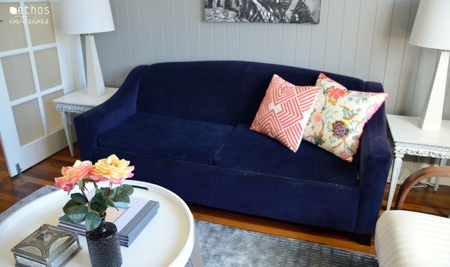 Colourful Vintage Living Room eclectic-living-room