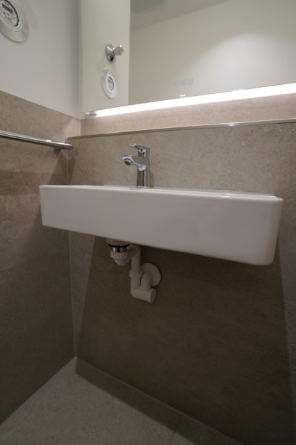 Modernisierung eines G&auml;ste WC's in Neuperlach contemporary-toalett
