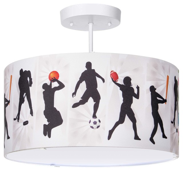 All Sports Light Fixture, 3Lights Contemporary Kids Ceiling Lighting by Firefly Kids