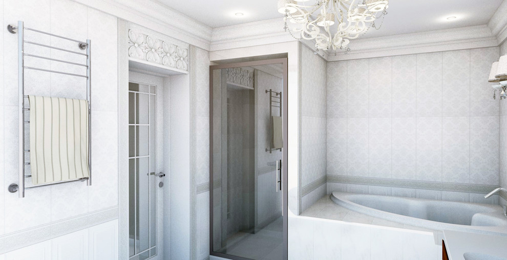 Ванная комната в квартире для молодой семьи