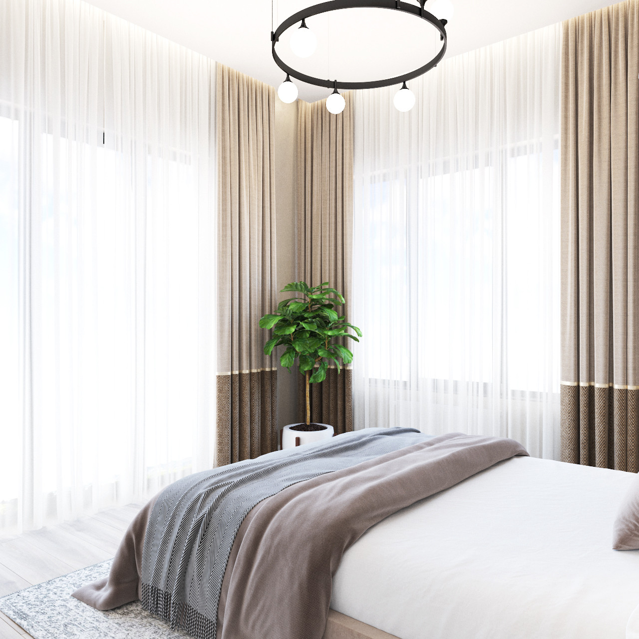 Проект спальни 20 м.кв