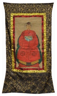 Chinese Hand Painted Emperor Kang Xi's Wife Portrait Hanging Decor ...