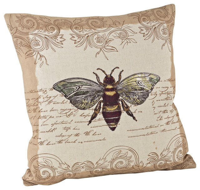 Bumble Bee Down Fill Throw Pillow Traditional Decorative Pillows