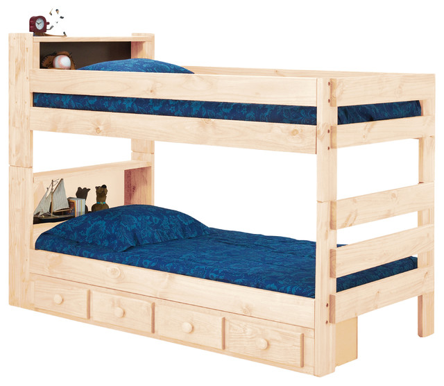 Ameriwood Extra Long Twin Over Bookcase Bunk Bed Transitional Ameriwood Extra Long Twin Over Bookcase Bunk Bed Transitional Beds By Totally Kids Fun Furniture Toys